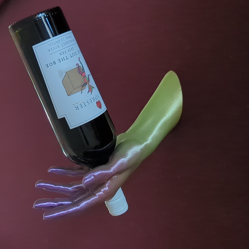 Plastic HAND Wine Bottle holder - Picture 2 of 4